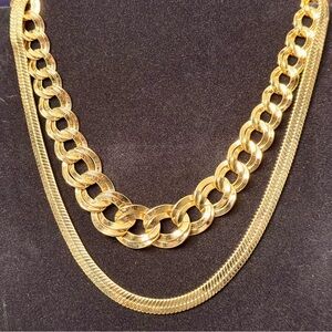 Two vtg Chunky Monet Necklaces